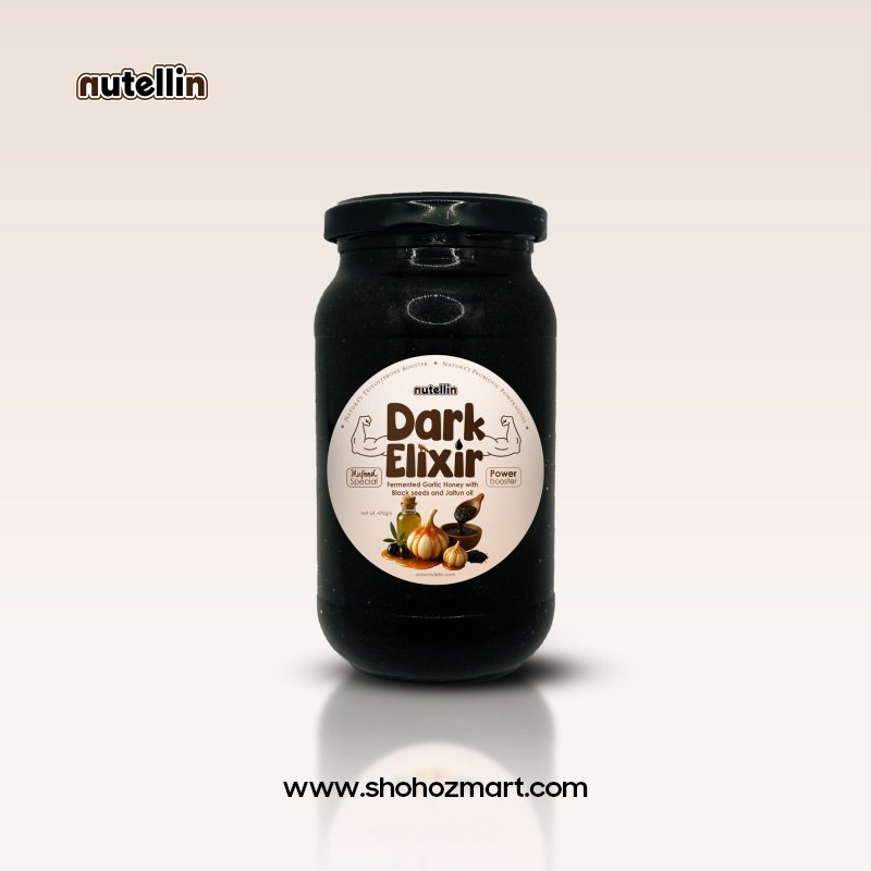 Product p 11 Fermented Garlic Honey with Black Seeds & Olive Oil 230gm - Image 1